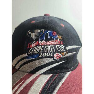 Grey Cup 2001 Hat Cap Strapback RDS Montreal CFL Football Vintage Y2K Mens
